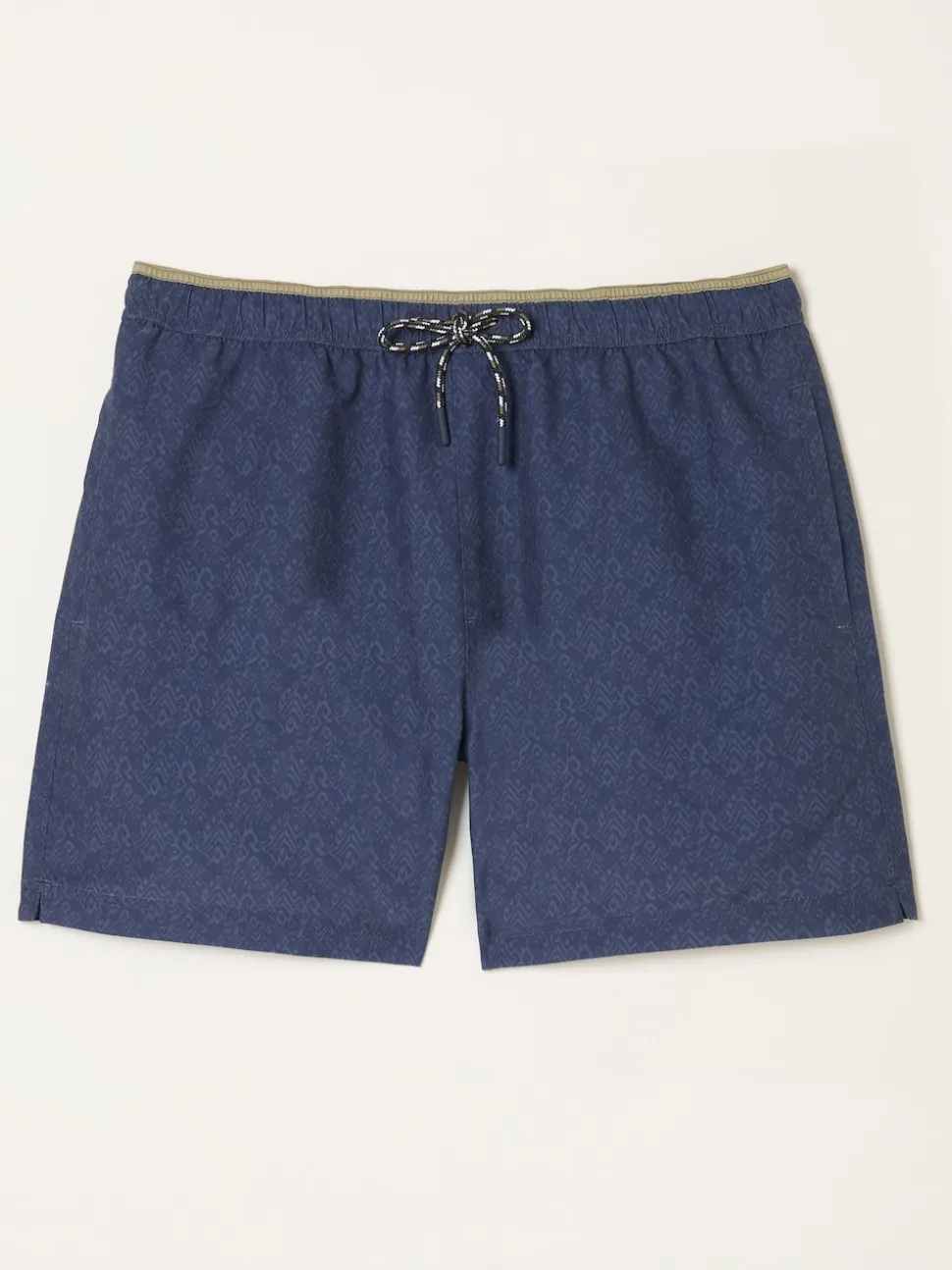FatFace Trevose Navy Abstract Geo Print Swim Shorts
