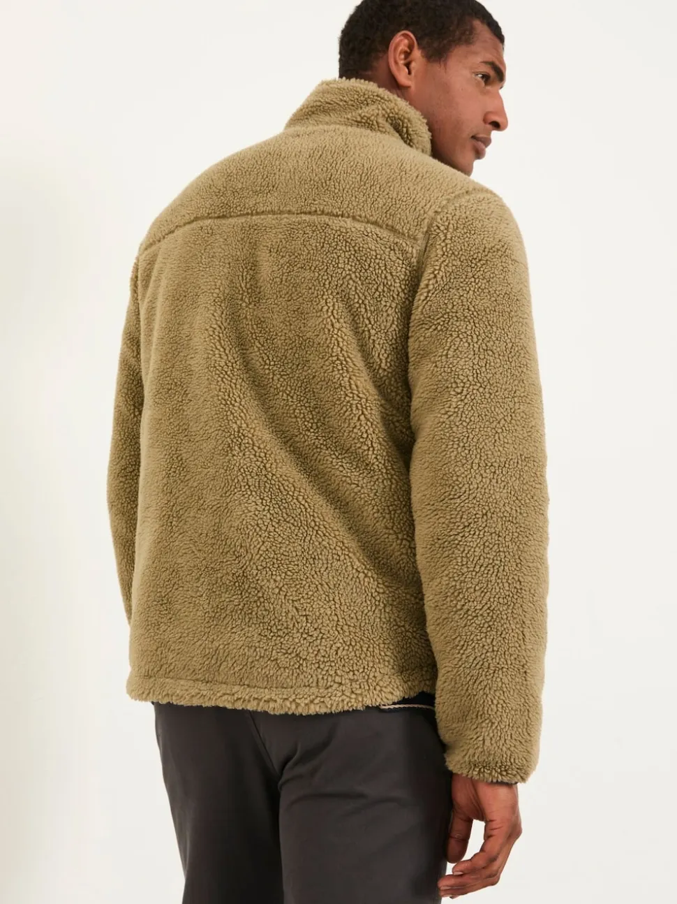 FatFace Tromso Khaki Green Fleece Jacket