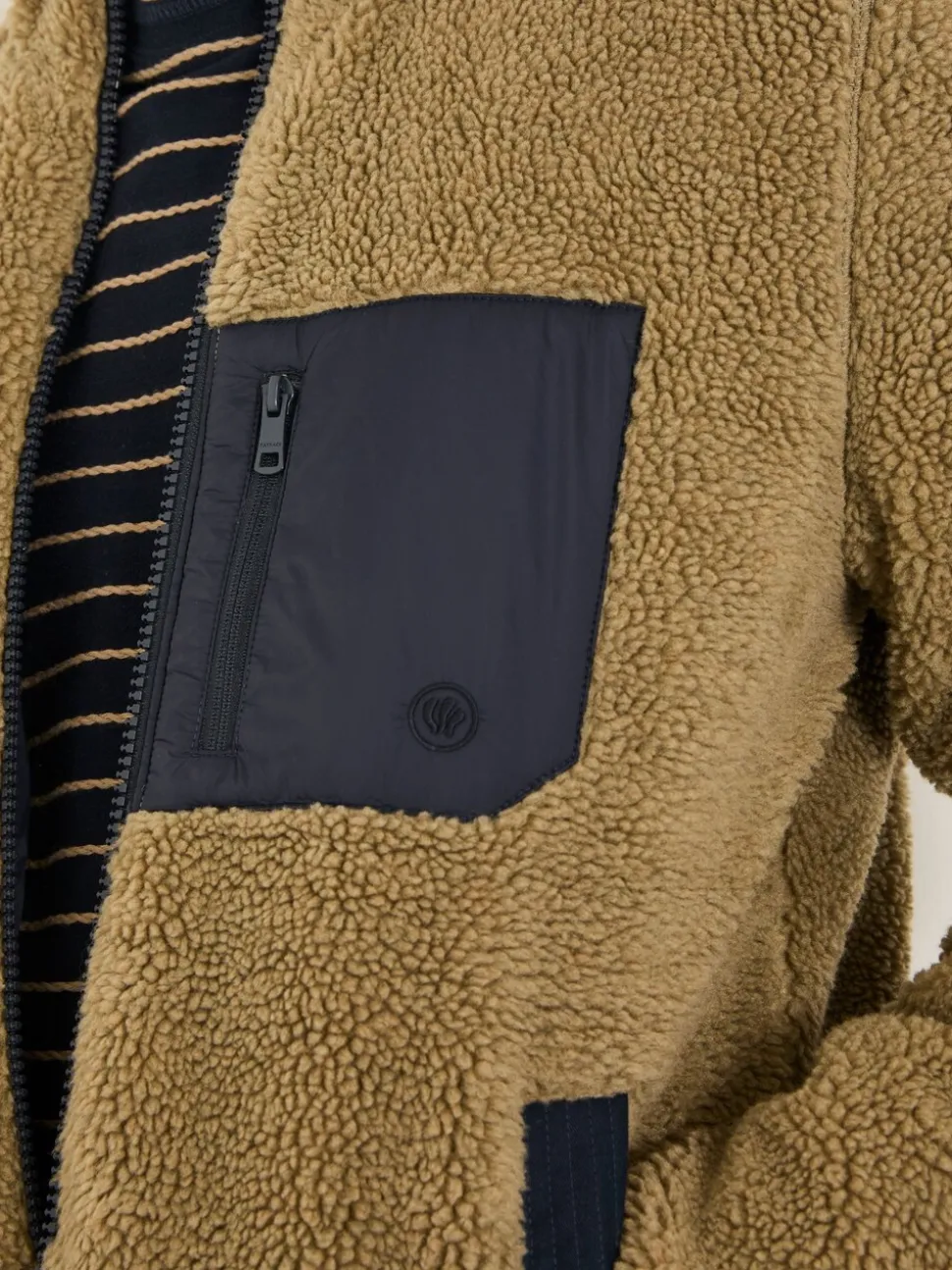 FatFace Tromso Khaki Green Fleece Jacket
