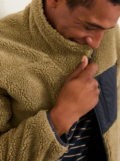 FatFace Tromso Khaki Green Fleece Jacket