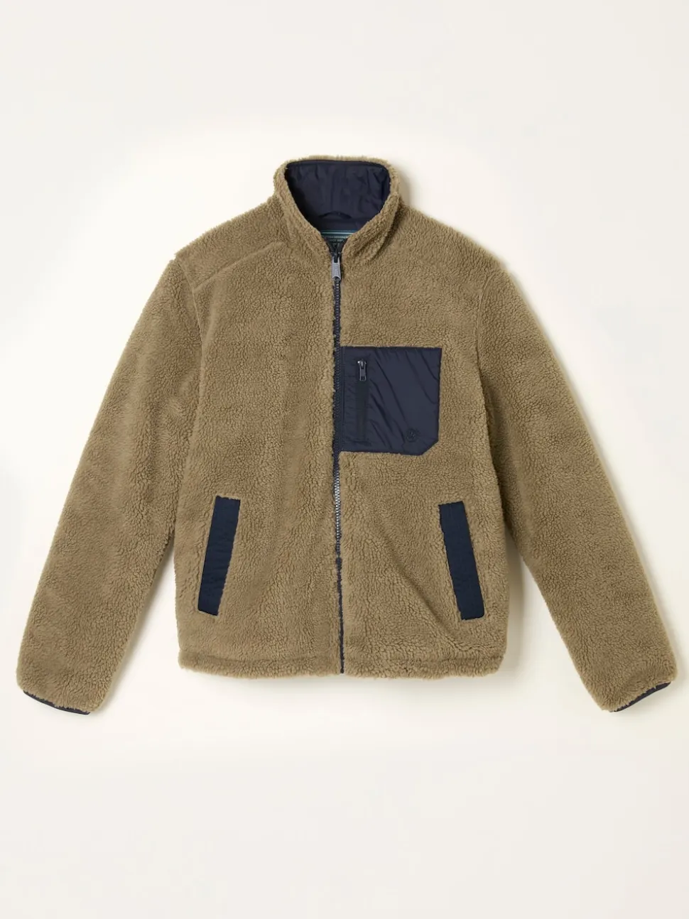 FatFace Tromso Khaki Green Fleece Jacket
