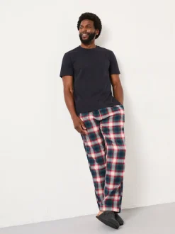 FatFace Tyne Navy Check Pyjama Set