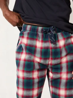 FatFace Tyne Navy Check Pyjama Set