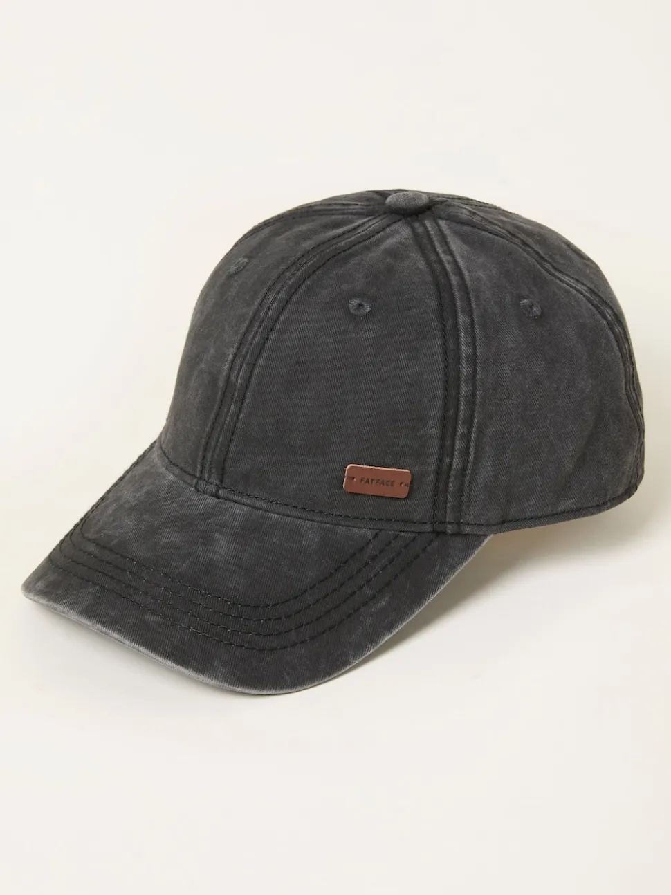 FatFace Washed Black Twill Baseball Cap
