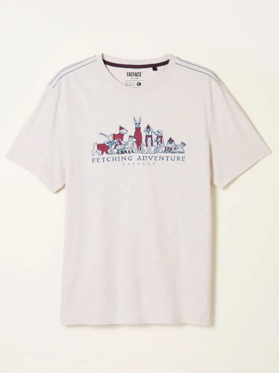 FatFace White Fetching Adventure T-Shirt