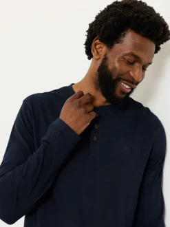 FatFace White Long Sleeve Henley Tshirts 2 Pack