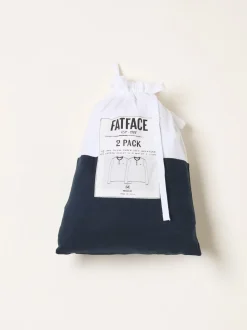 FatFace White Long Sleeve Henley Tshirts 2 Pack