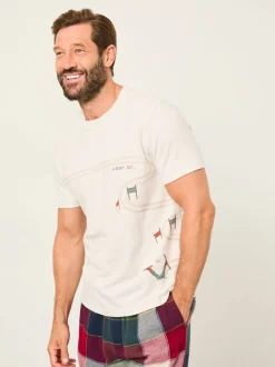FatFace White Slalom Ski T-Shirt