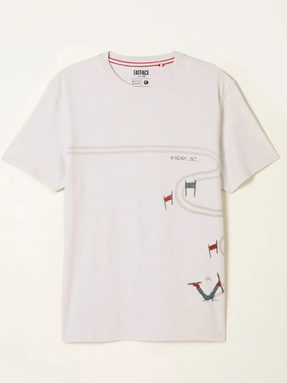 FatFace White Slalom Ski T-Shirt
