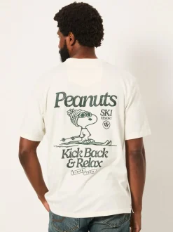 FatFace White Snoopy Peanuts Tshirt
