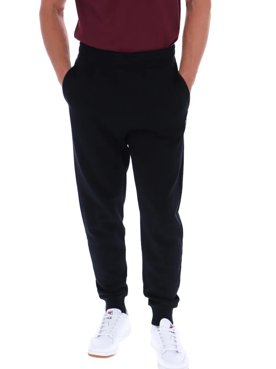 Fila Black Visconti Tipped Cuff Track Joggers