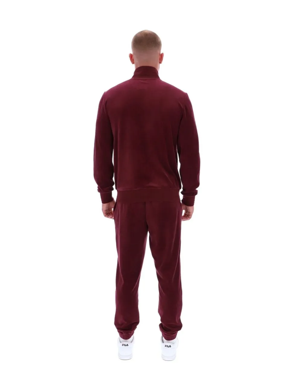 Fila Purple Nero Velour Track Top With Raised Tipping