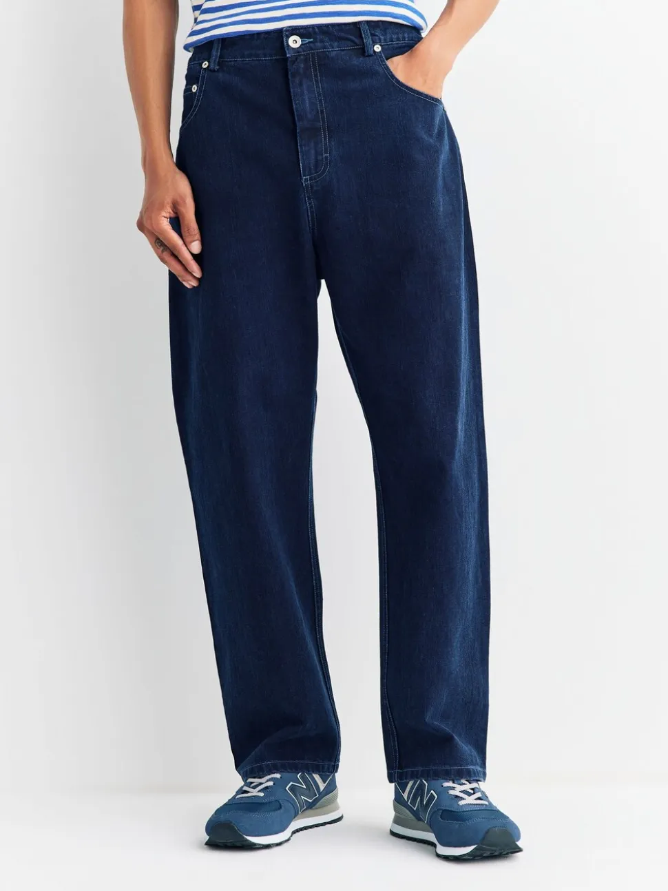 Folk Blue Barrel Leg Jeans