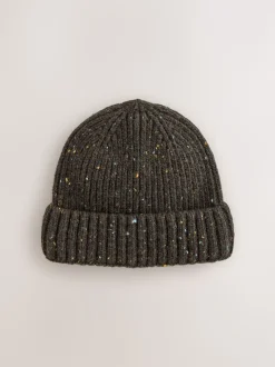 Forest Green Neppy Twist Beanie Hat