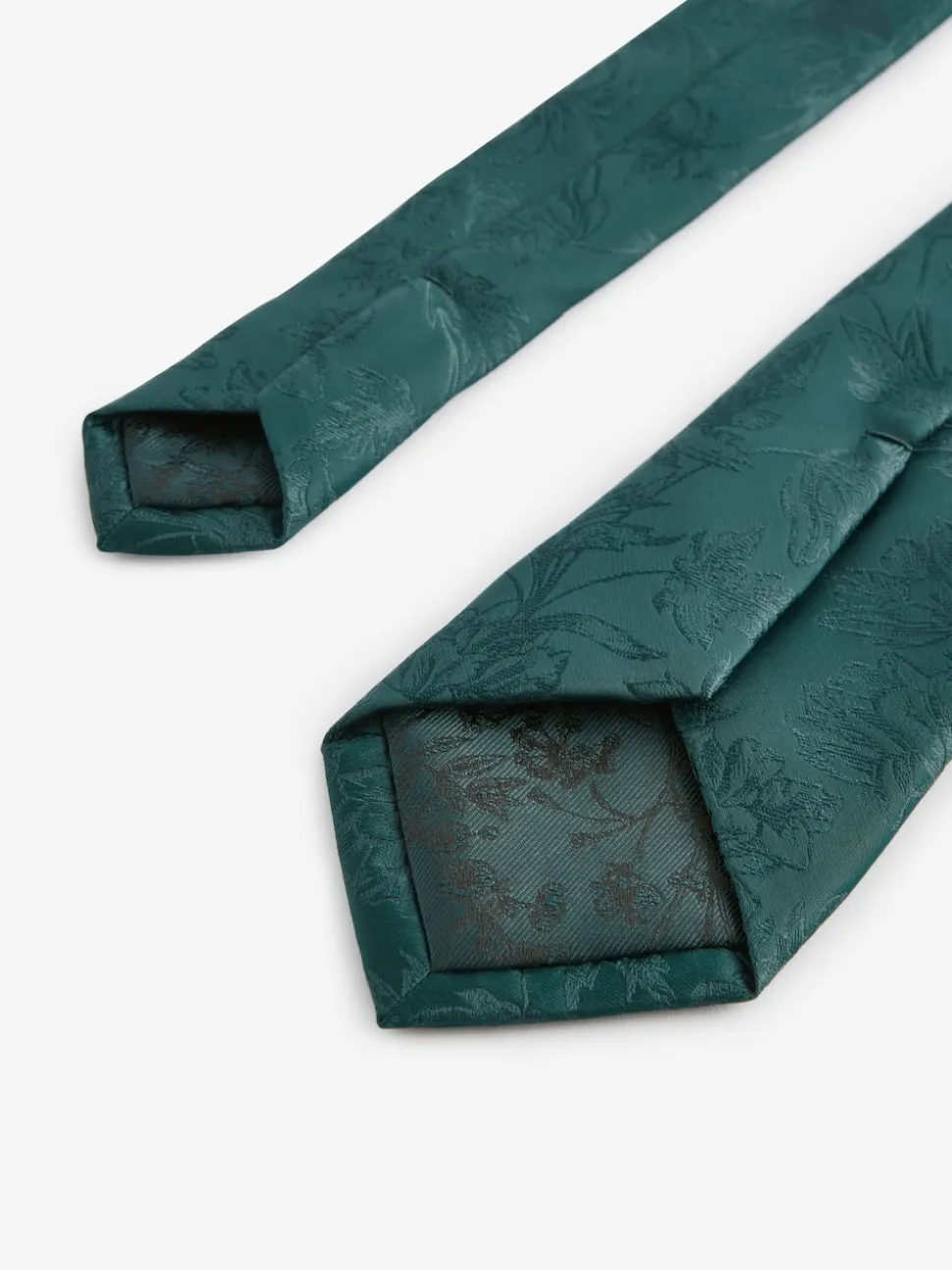 Forest Green Slim Tie And Pocket Square Set