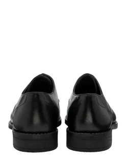 Frank Wright Black Leather Lace-Up Derby Shoes