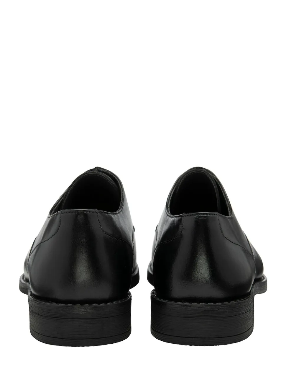 Frank Wright Black Leather Lace-Up Derby Shoes
