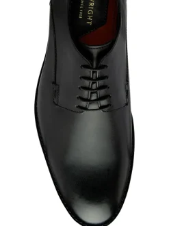 Frank Wright Black Leather Lace-Up Derby Shoes