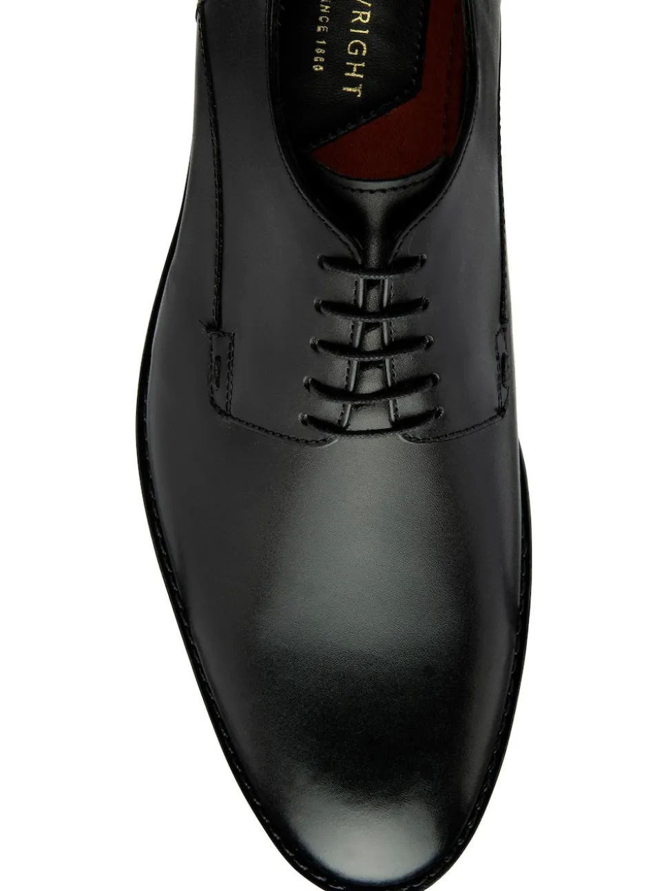 Frank Wright Black Leather Lace-Up Derby Shoes