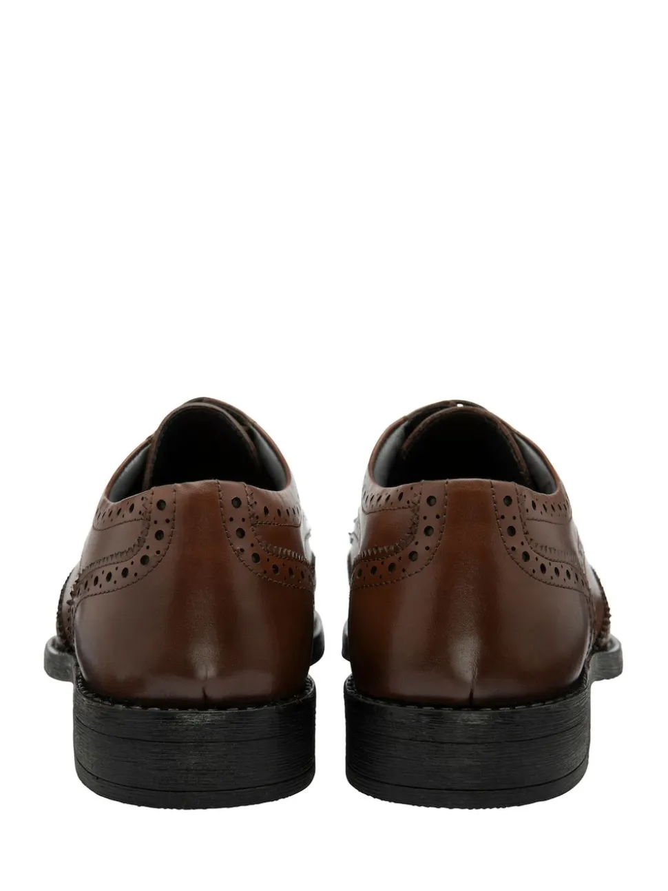 Frank Wright Brown Leather Lace-Up Brogue Shoes