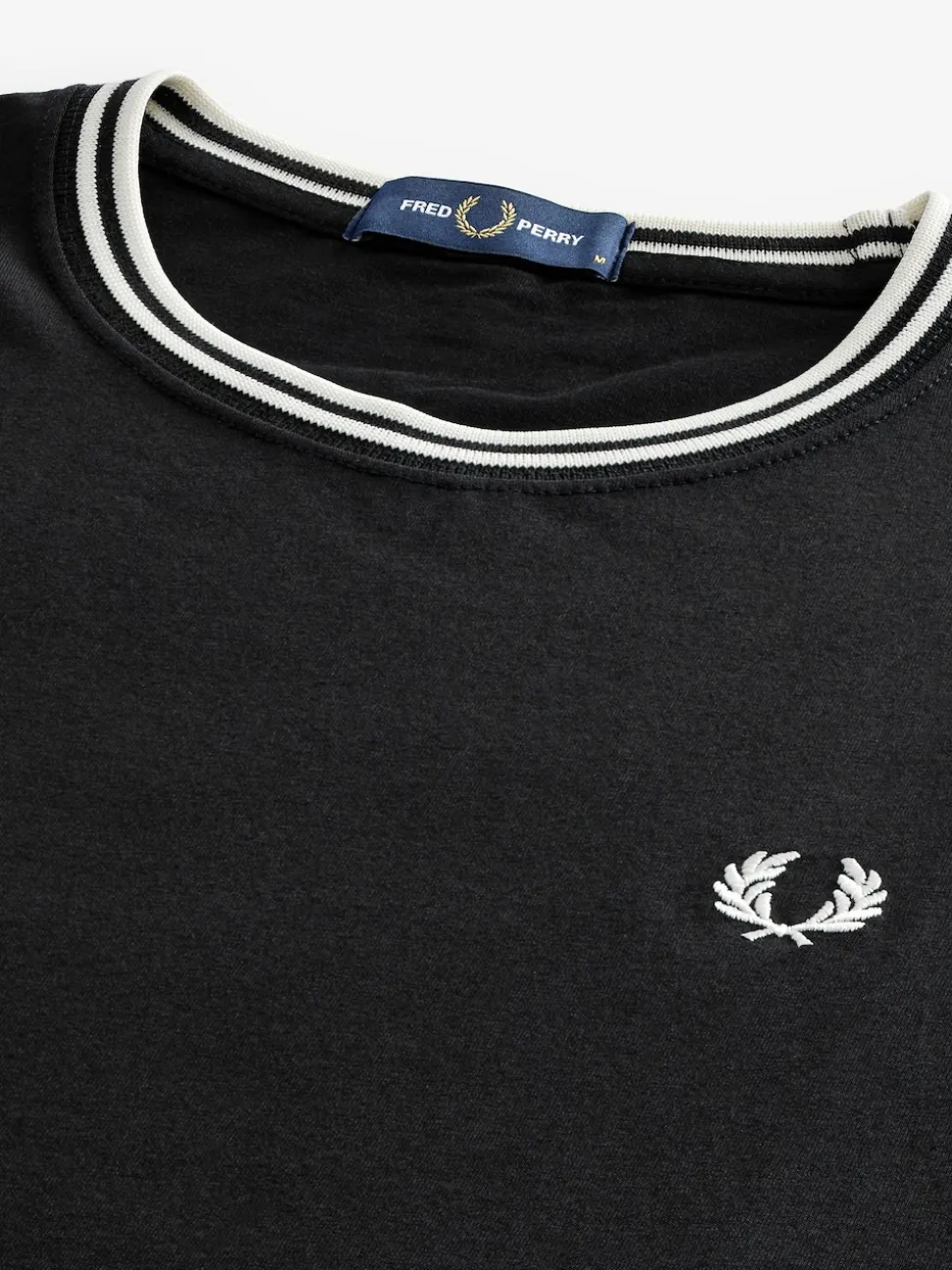 Fred Perry Black Fred Perry Twin Tipped Logo T-Shirt
