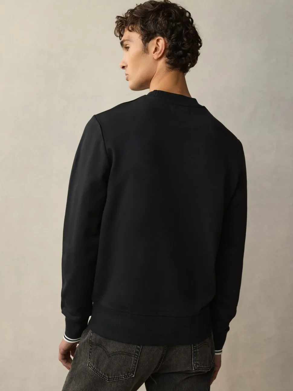 Fred Perry Black Neck Sweatshirt