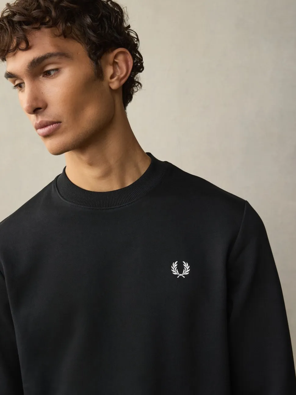 Fred Perry Black Neck Sweatshirt