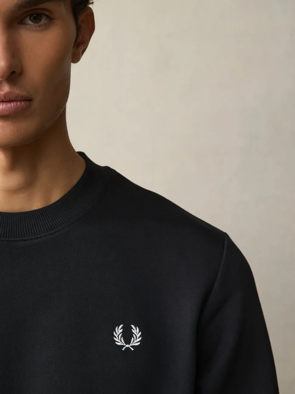 Fred Perry Black Neck Sweatshirt