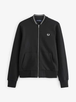 Fred Perry Black Zip Up Sweatshirt