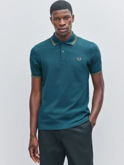 Fred Perry Blue Twin Tipped Polo Shirt
