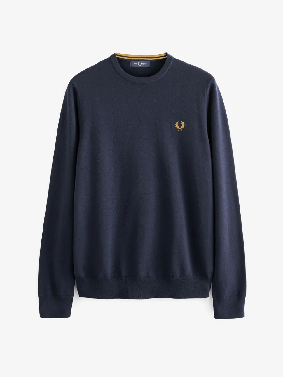 Fred Perry Navy Classic Crew-Neck Jumper