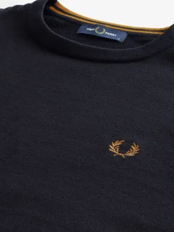 Fred Perry Navy Classic Crew-Neck Jumper