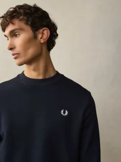 Fred Perry Navy Neck Sweatshirt