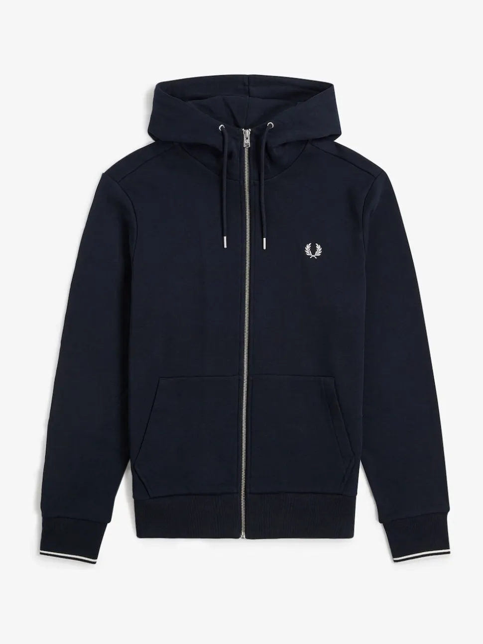 Fred Perry Navy Zip Up Hoodie