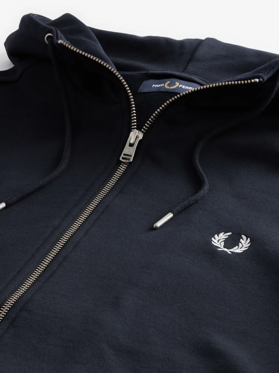 Fred Perry Navy Zip Up Hoodie