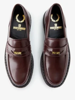 Fred Perry Red GC X FP Penny Loafers