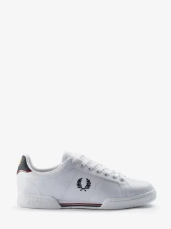 Fred Perry White B722 Leather Trainers