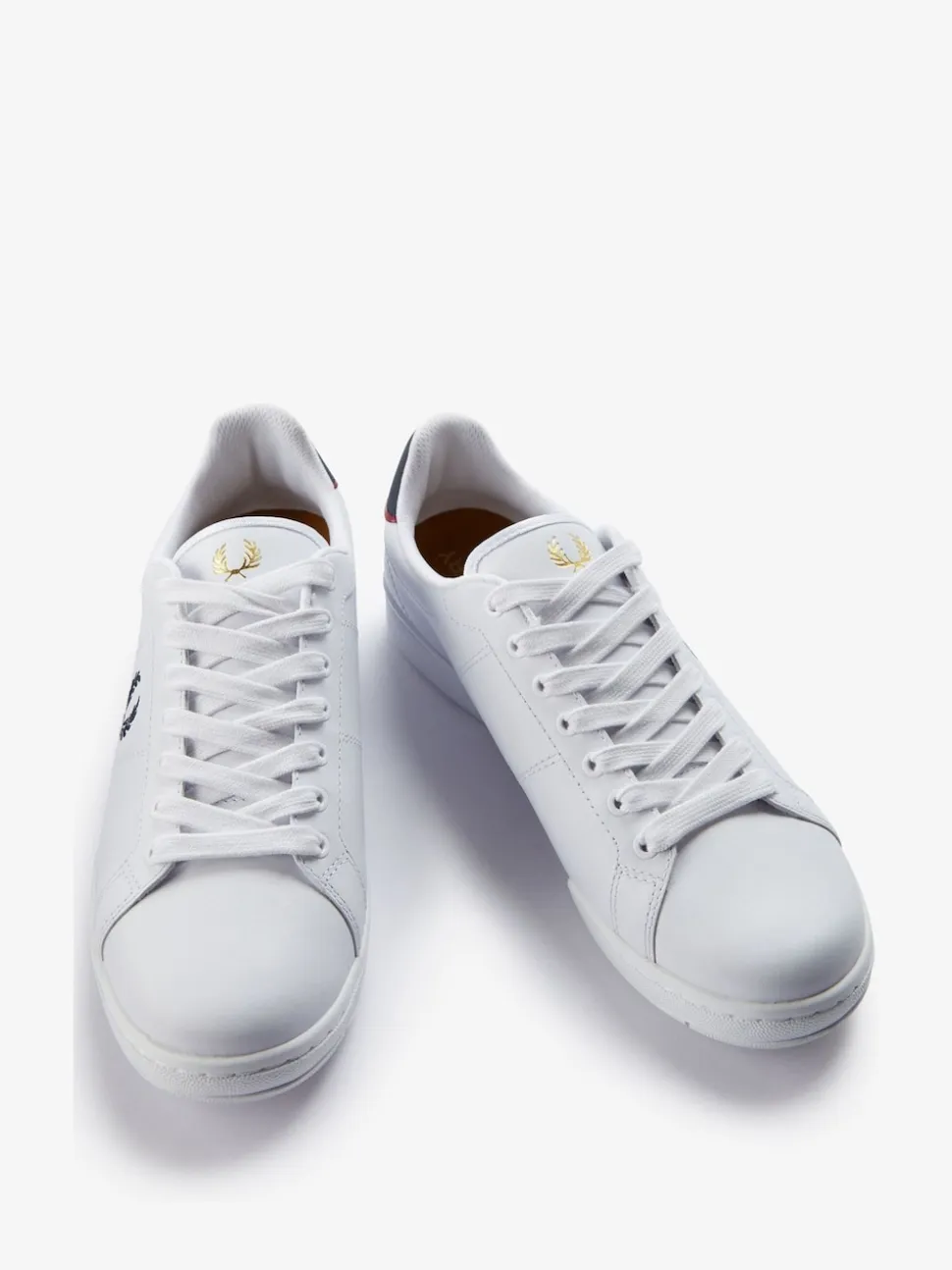 Fred Perry White B722 Leather Trainers