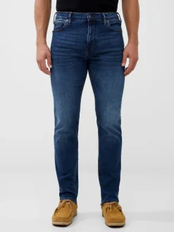 French Connection Blue Cotton Blend Slim Fit Stretch Jeans