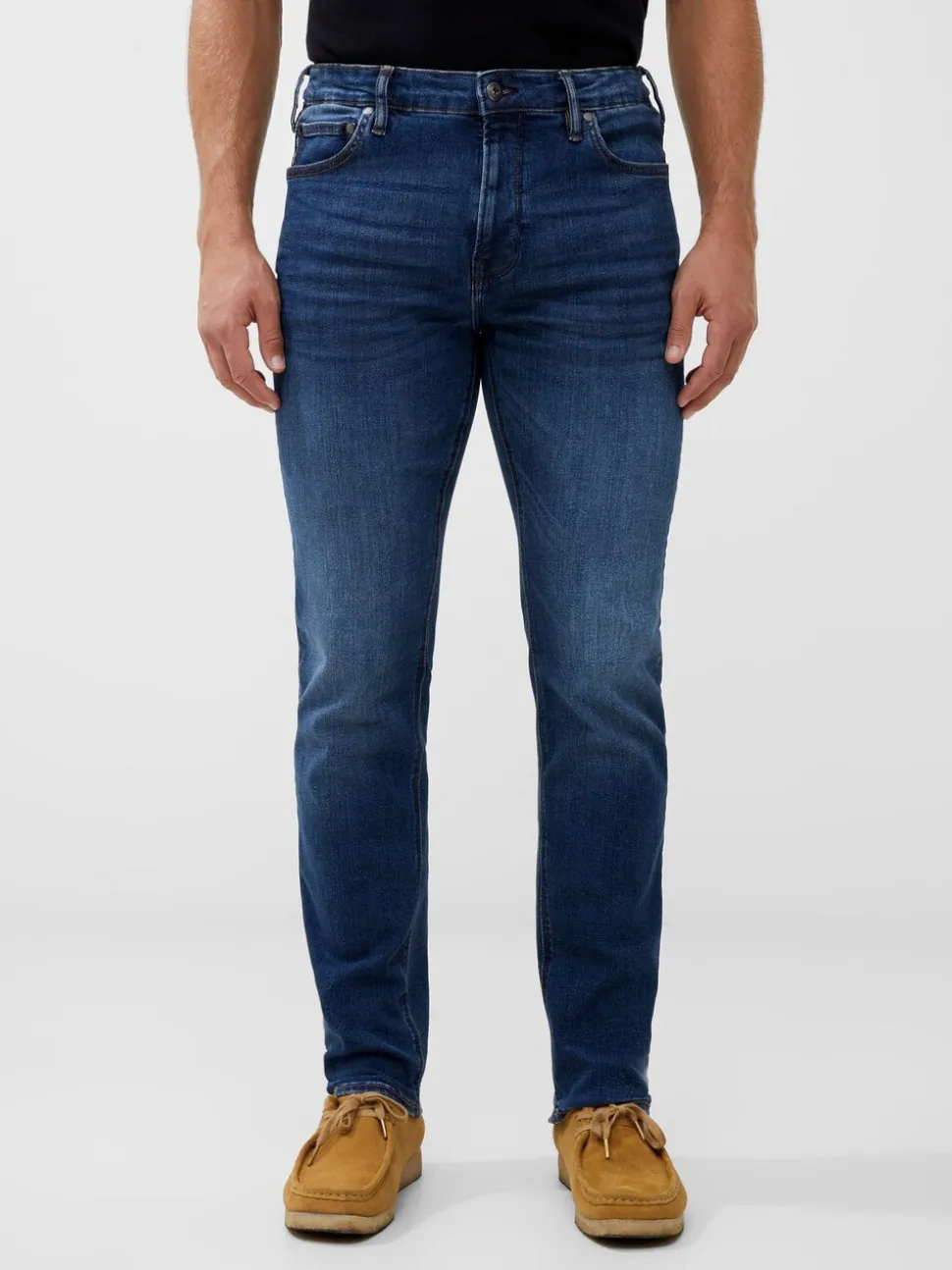 French Connection Blue Cotton Blend Slim Fit Stretch Jeans