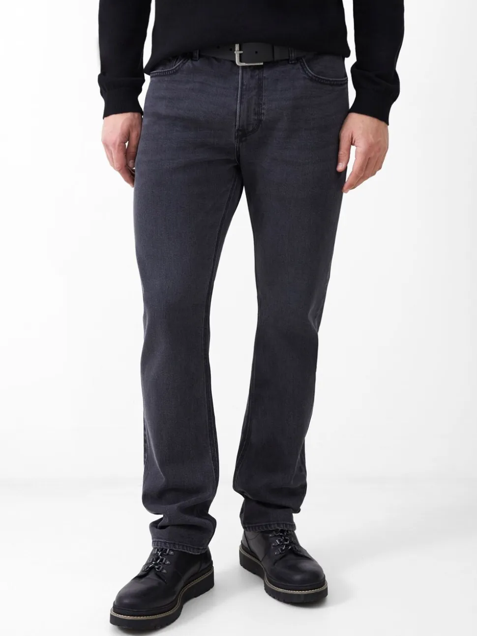 French Connection Grey Cotton Blend Slim Fit Stretch Jeans