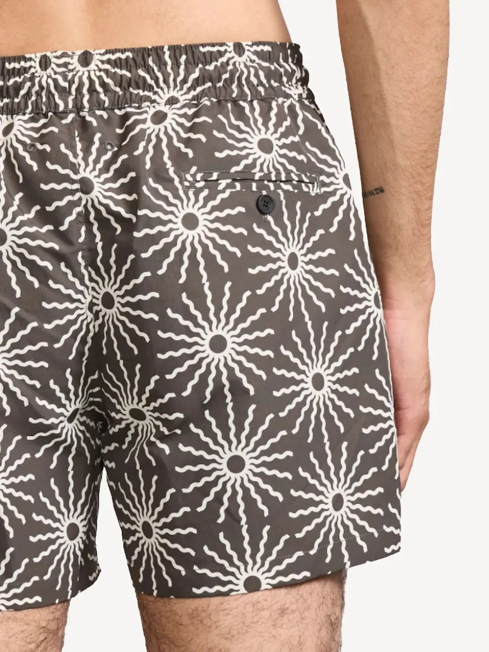 Frescobol Carioca Brown O Sol Print Rio Swim Shorts