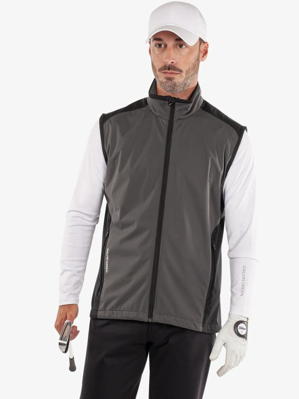 Galvin Green Grey Leo Windproof Golf Vest