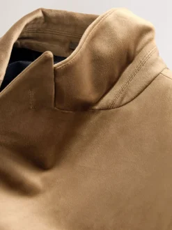 gold Regular Fit Double Breasted Velvet Blazer