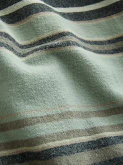 Green Brushed Stripe Long Sleeve Shirt