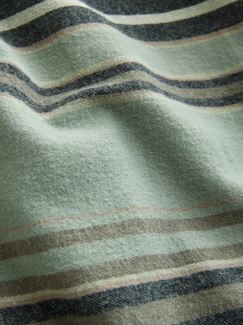 Green Brushed Stripe Long Sleeve Shirt