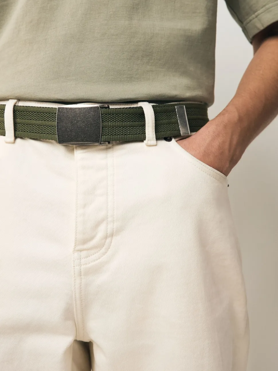 Green Canvas Reversible Belt