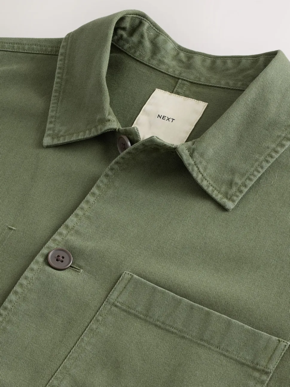 Green Chore Twill Shacket Overshirt