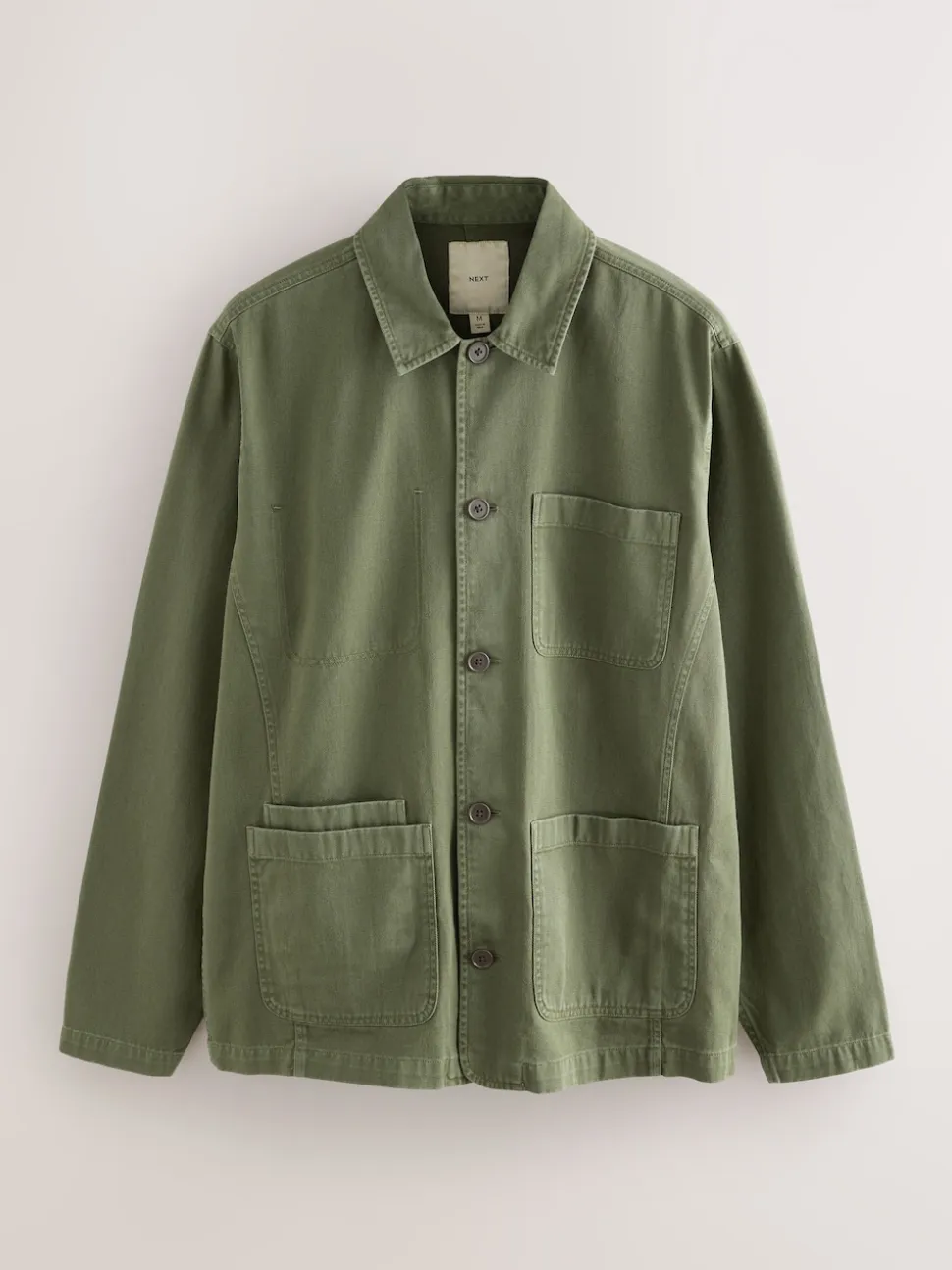 Green Chore Twill Shacket Overshirt