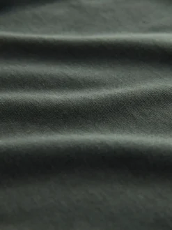 Green Dark Regular Fit Essential Crew Neck Cotton T-Shirt
